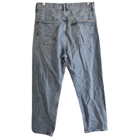 Agolde 90s Pinch Crop Distressed Jeans 28 Ultra High Rise Organic Cotton - Picture 4 of 8